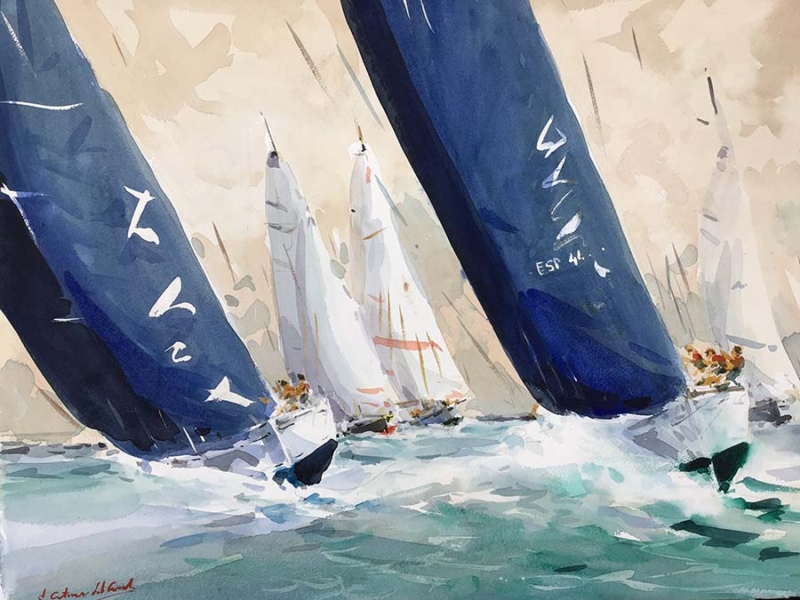 Regata azul