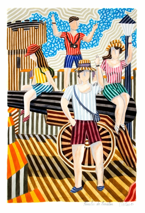 Familia de turistas