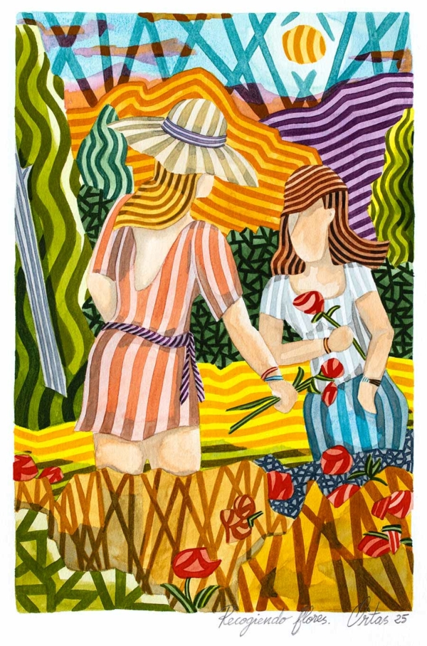 Recogiendo flores