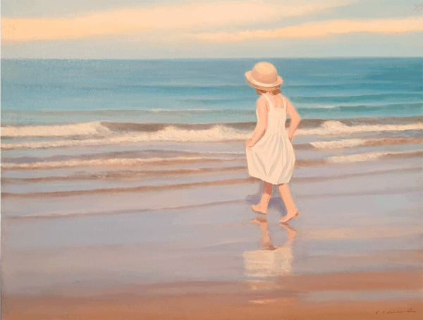 Niña en la playa