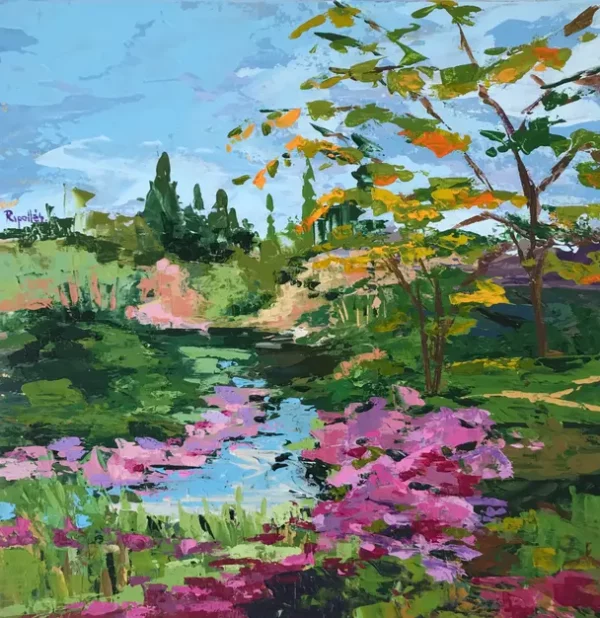 Primavera, agua y flores