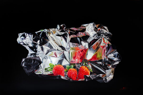 Fresas y papel de plata